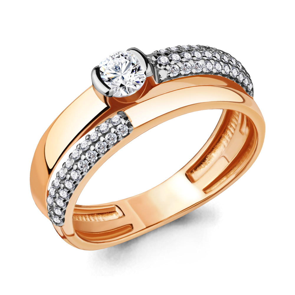 962384Ак Кольцо из Золота с бриллиантами из коллекции "Предвкушение"