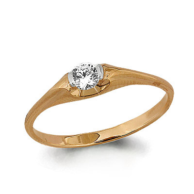 962548к Кольцо из Золота с бриллиантом из коллекции "Признание"