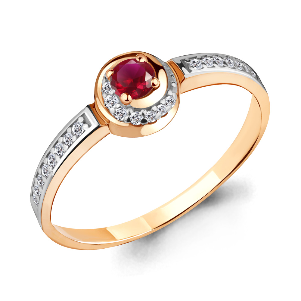 962832Ак Кольцо из Золота с бриллиантами, рубином из коллекции "Galaxy"