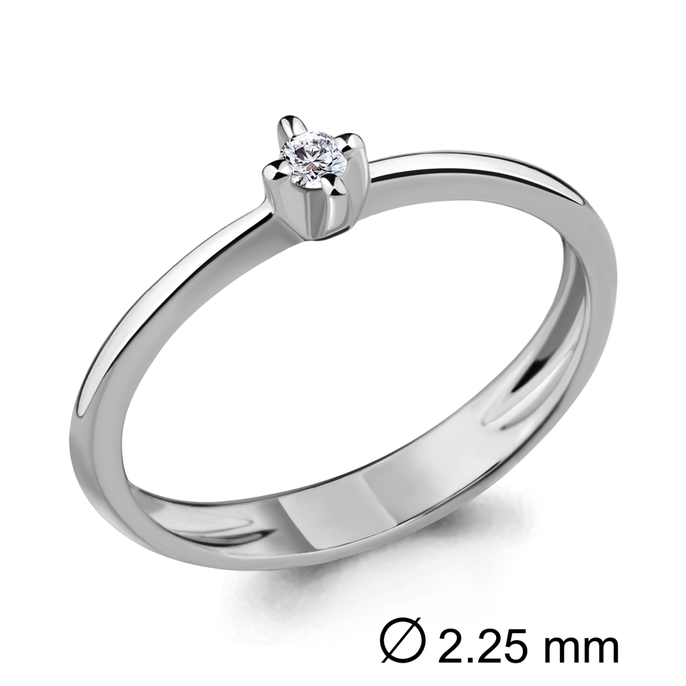 962904 Кольцо из Золота с бриллиантом из коллекции "Признание"