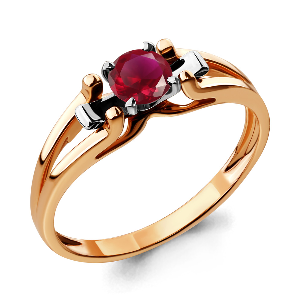 963454к Кольцо из Золота с рубином из коллекции "Альянс"