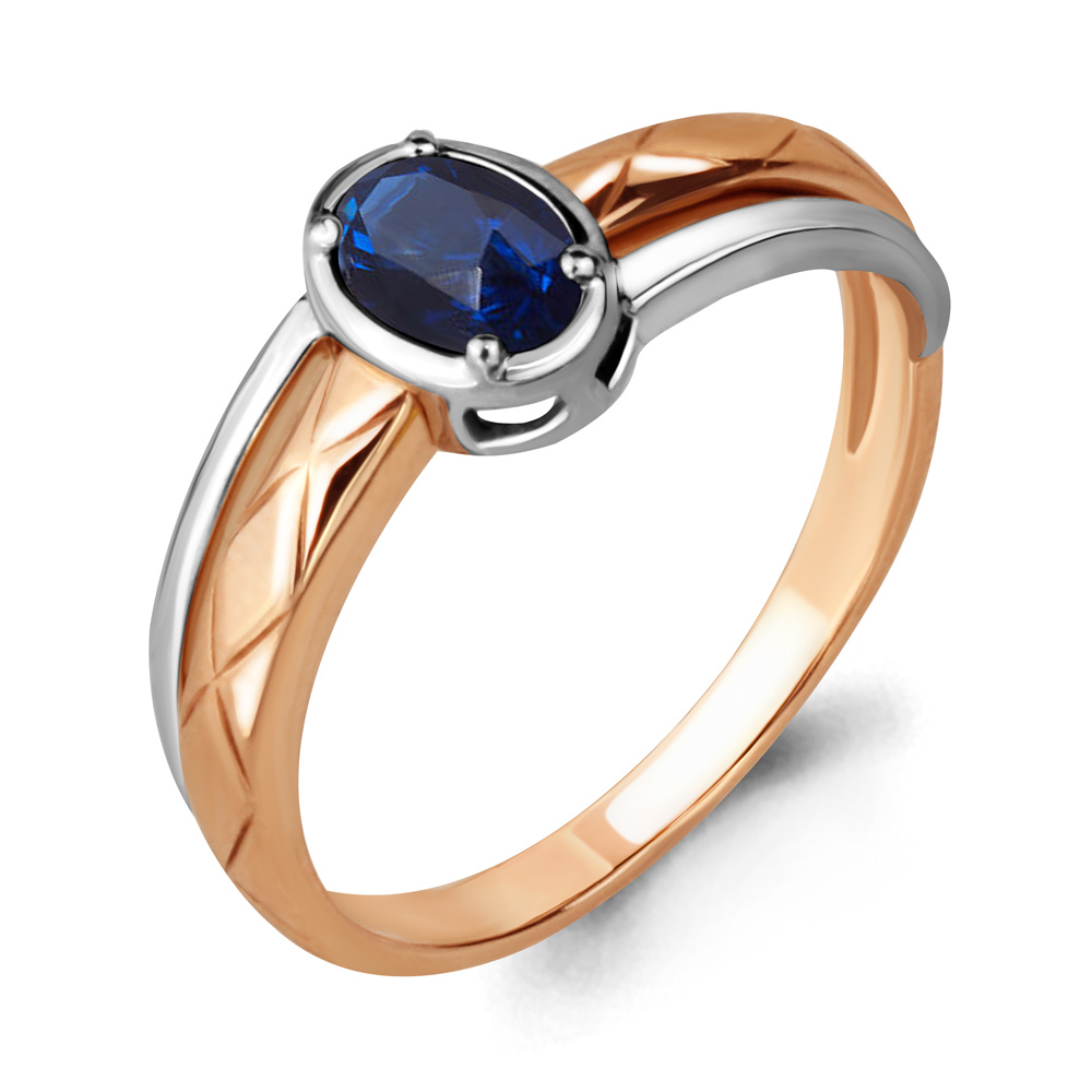 963459к Кольцо из Золота с сапфиром из коллекции "Альянс"