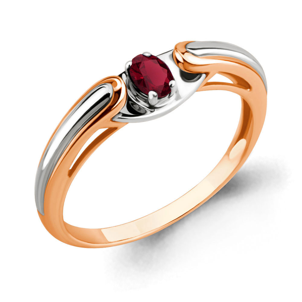963477к Кольцо из Золота с рубином из коллекции "Альянс"