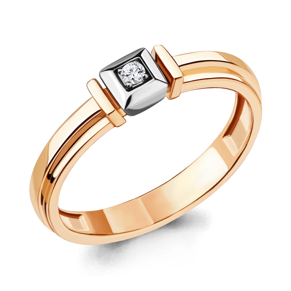 963487к Кольцо из Золота с бриллиантом из коллекции "Mirror"