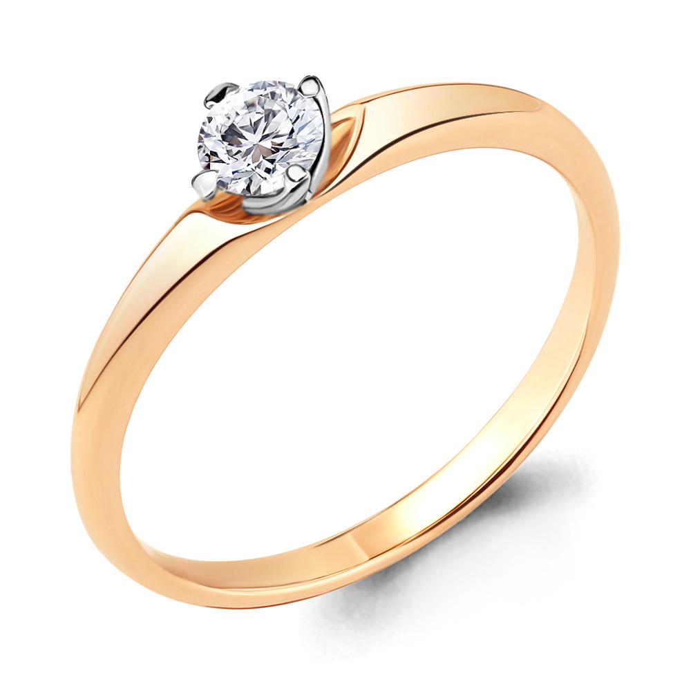 963674к Кольцо из Золота с бриллиантом из коллекции "Elegance"