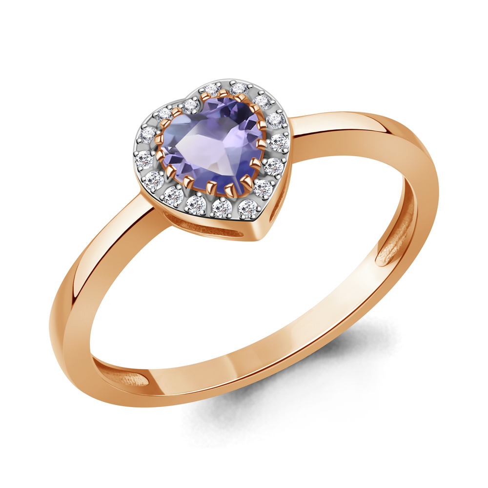 964477к Кольцо из Золота с бриллиантами, танзанитом