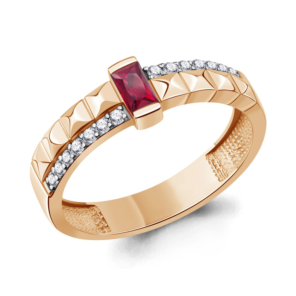 9645513 Кольцо из Золота с бриллиантами, рубином