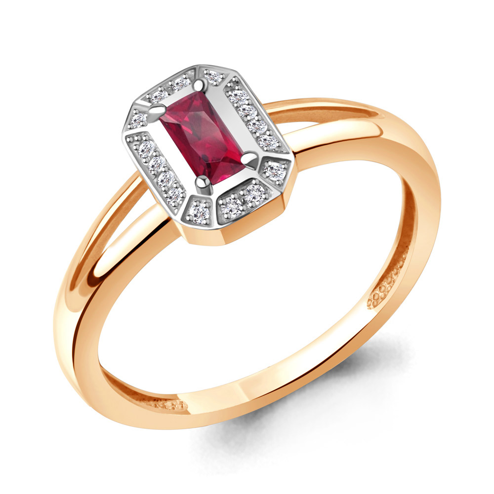 9645583 Кольцо из Золота с бриллиантами, рубином