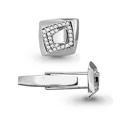 970113 Запонки из Золота с бриллиантами