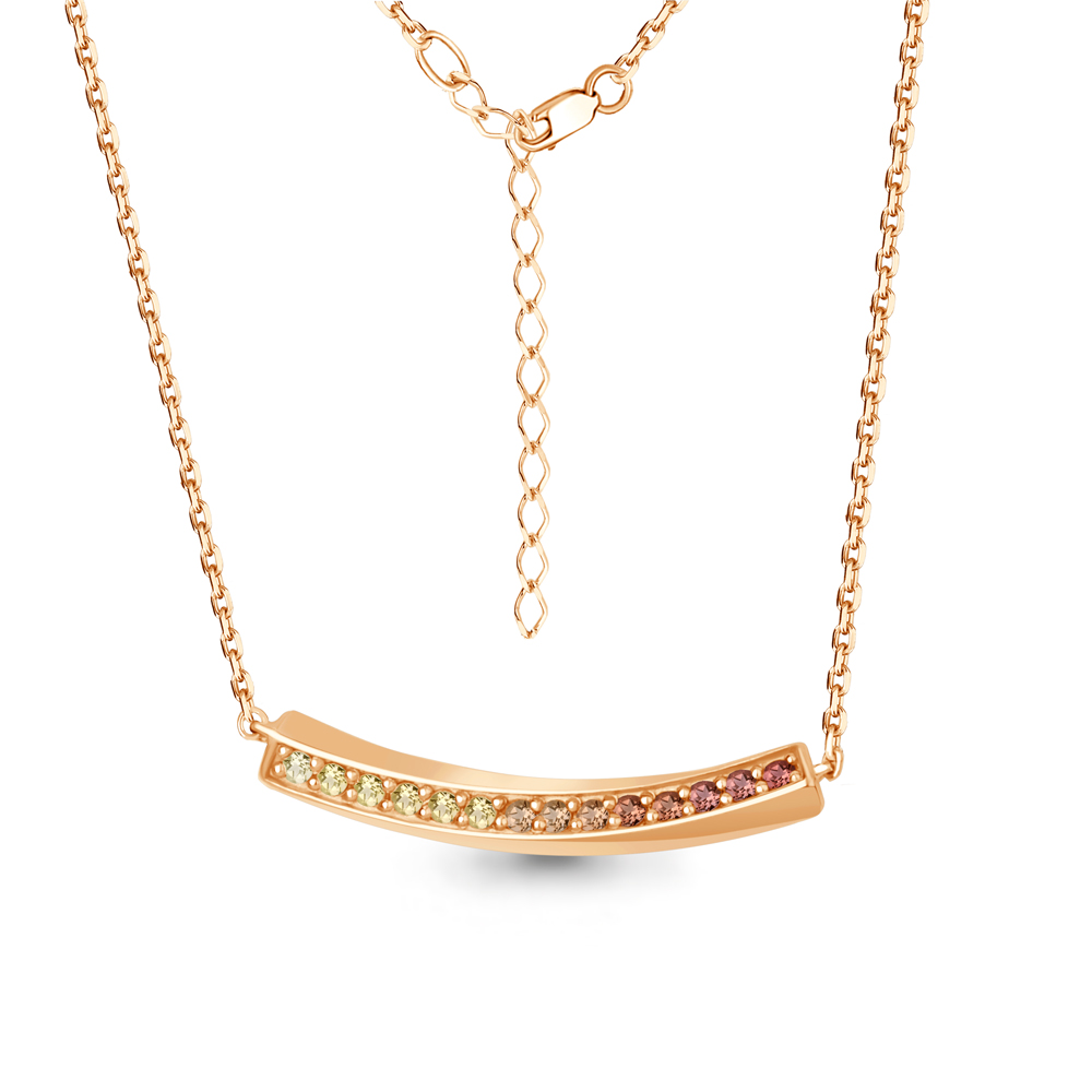 970486к Колье из Золота с цветными сапфирами