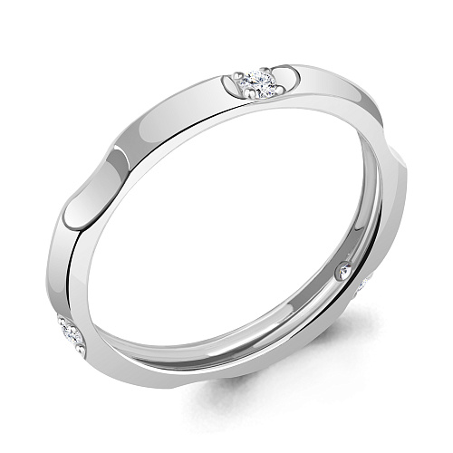 964063 Кольцо из серебра из коллекции "Дежавю"
