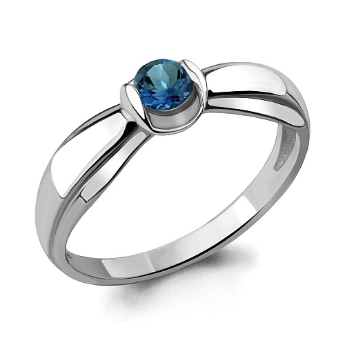 6913008 Кольцо из Серебра с топазом лондон блю