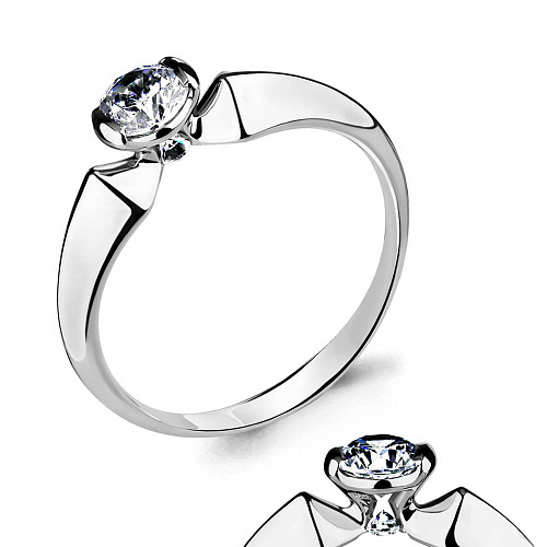 963236 Кольцо из Серебра с бриллиантами из коллекции "Infinity"