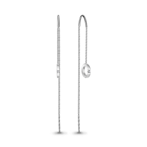 942822 Серьги из Серебра с бриллиантами