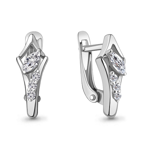 49414 Серьги из Серебра с фианитами