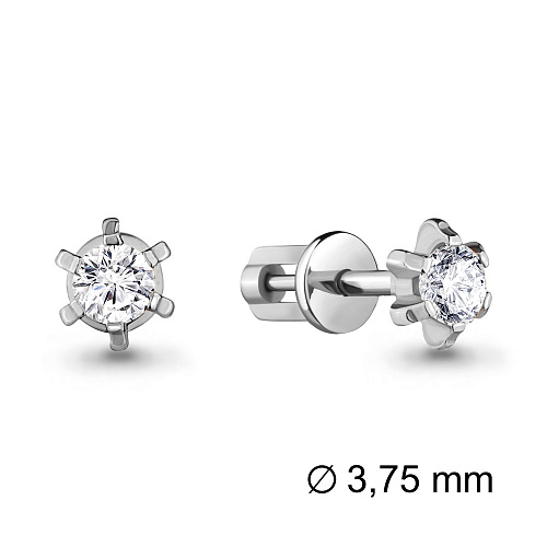 416881 Серьги из Серебра с фианитами