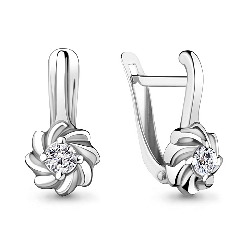 438991 Серьги из Серебра с фианитами
