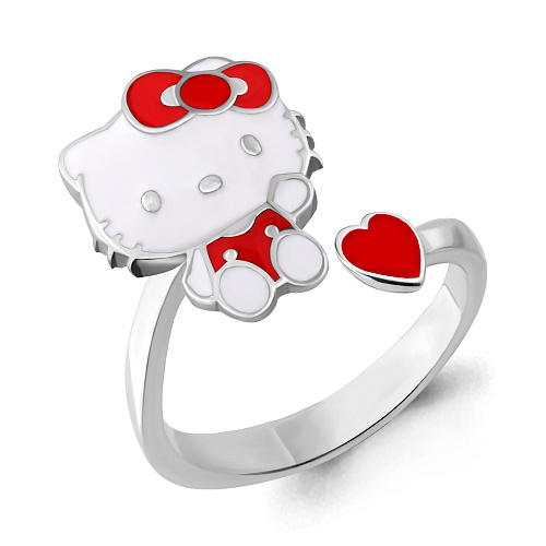 54737 Кольцо из Серебра с эмалью из коллекции &quot;Hello Kitty&quot;