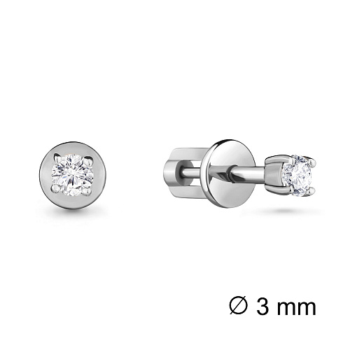 416871 Серьги из Серебра с фианитами