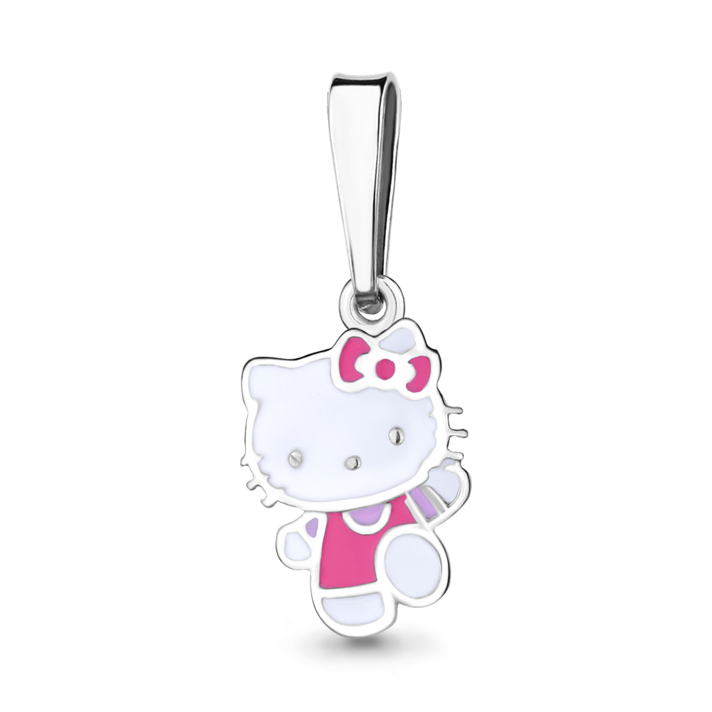 16016 Подвеска из Серебра              с эмалью из коллекции "Hello Kitty"