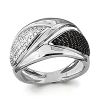 68959АЧ Кольцо из серебра с нанокристаллами, фианитами