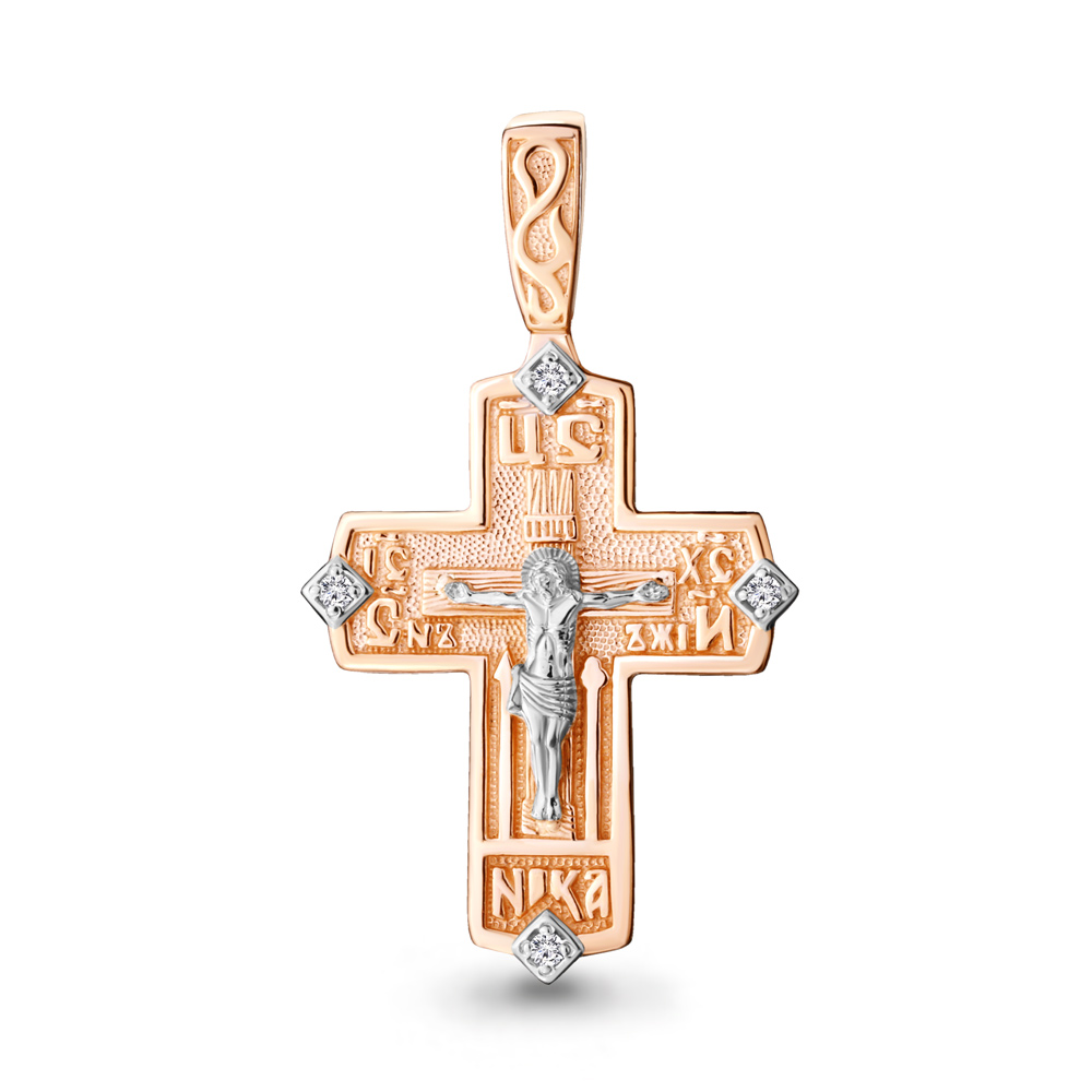922579к Крест из золота с бриллиантами