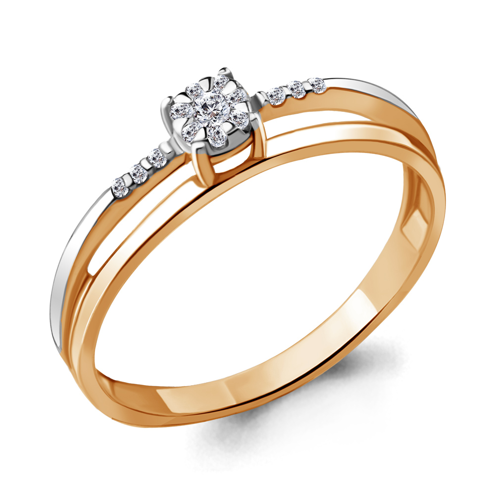 962781Ак Кольцо из золота с бриллиантами из коллекции "Mon Amour"
