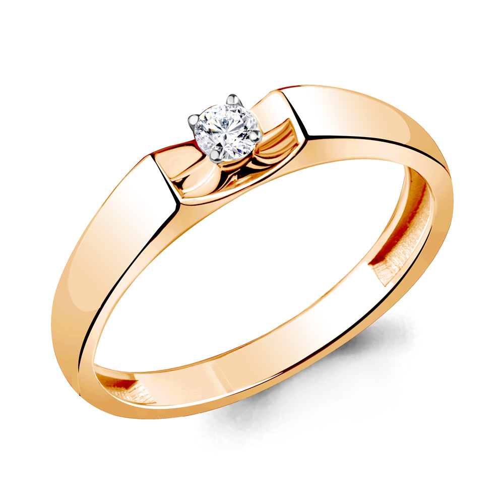 963057к Кольцо из золота с бриллиантом из коллекции "Darling"